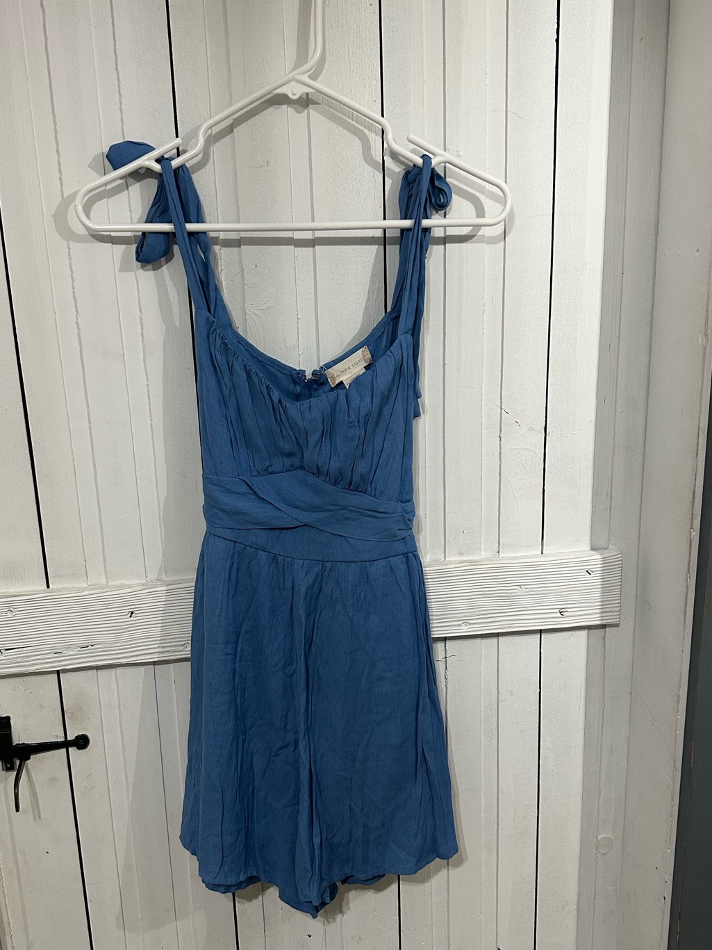 Altar'd State Dusty Blue Sleeveless Romper
